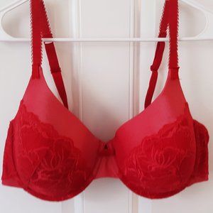 Bali Desire Lace Foam Underwire Bra, Red, 42C